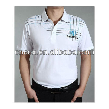 13ST1008 cuello de polo de los hombres últimas camisetas al por mayor de algodón en blanco